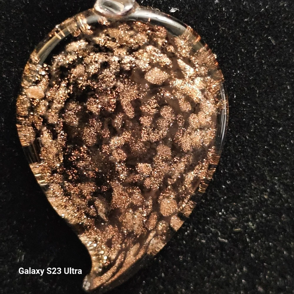 Glass Pendant with Leather Cord - Picture 2 of 5